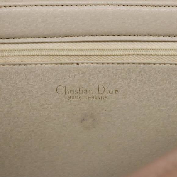 Christian Dior Shoulder Bag Suede Beige Gold Auth 101182 - Picture 16 of 16